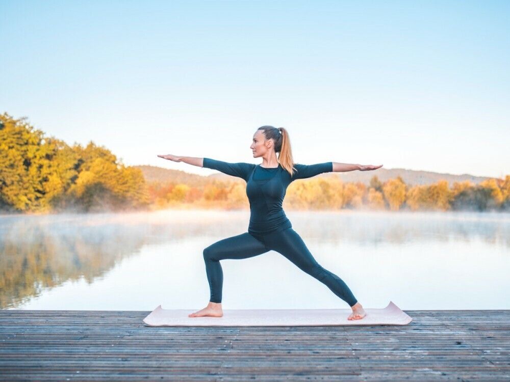 Outdoor warrior pose